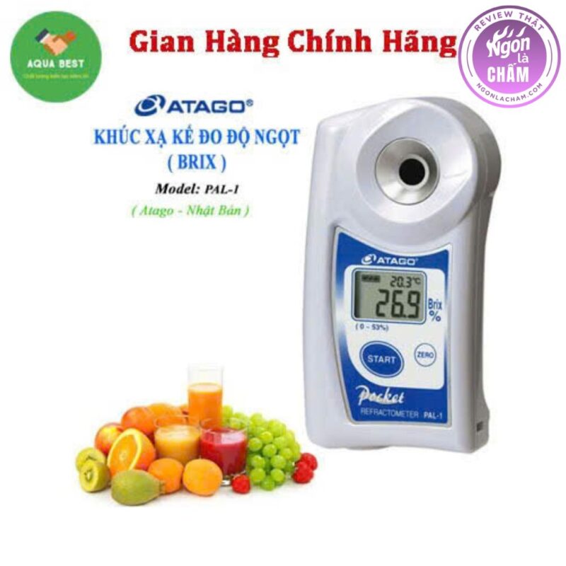 Máy đo độ ngọt Atago PAL-1 chính hãng Nhật Bản dùng cho nước dừa, mật ong và trái cây